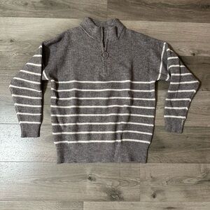 Gray Striped Women’s Sweater